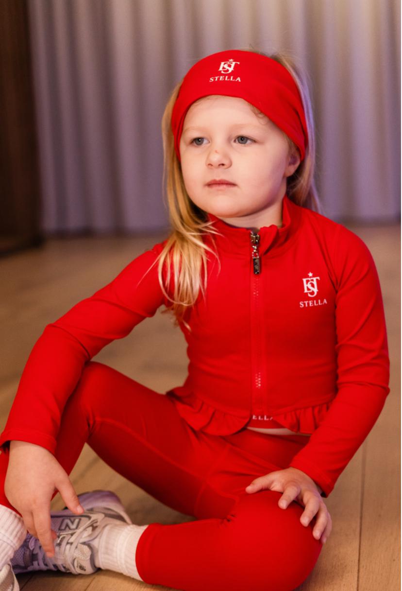 Children’s Red Frilly 3 Piece Set